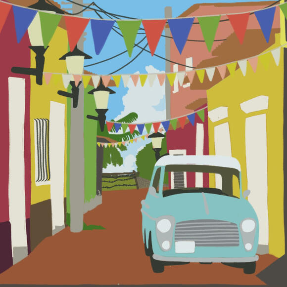 Christmastime painting